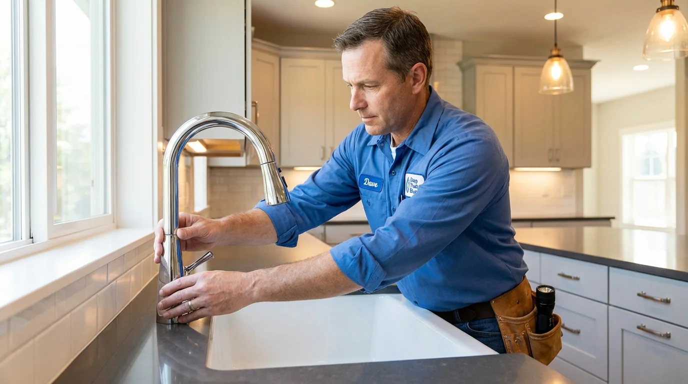 Kitchen faucet installation by Johns Plumbing LLC in Friona