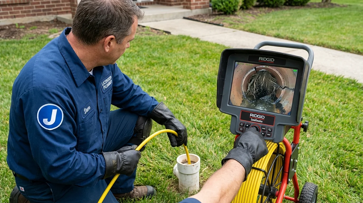 Sewer camera inspection being performed by Johns Plumbing LLC in Friona